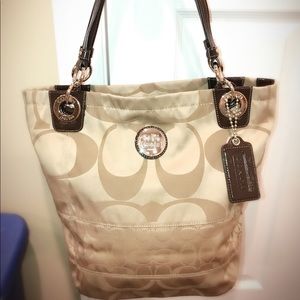 NEW Coach Alex Signature Sateen Bag